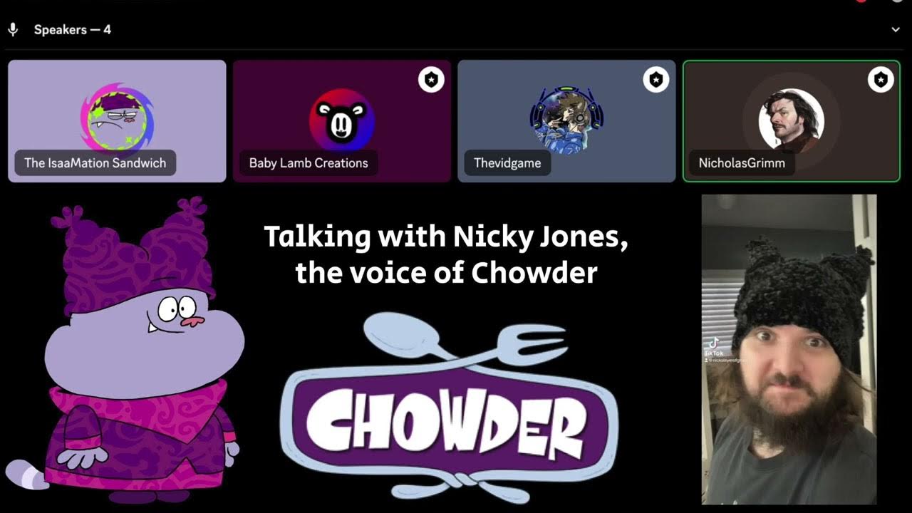 Talking with the voice of CHOWDER! YouTube