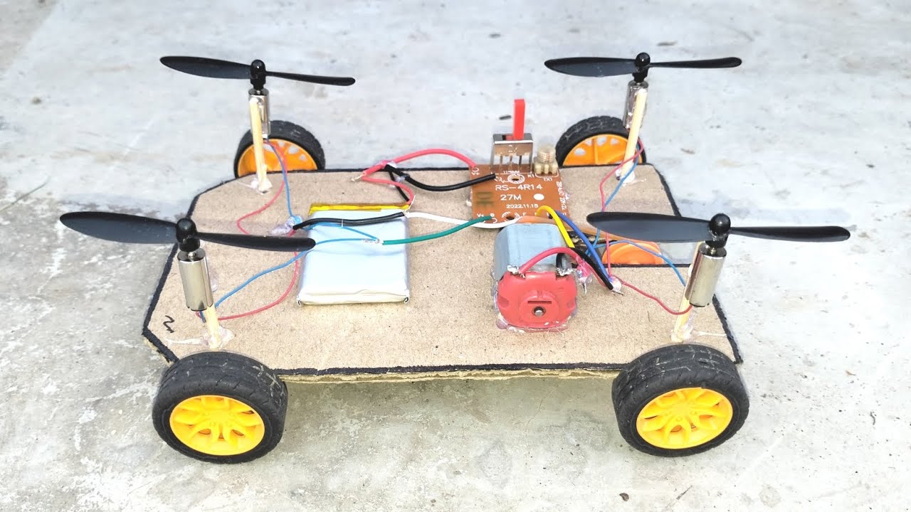 How to make fly car with cardboard Remote control car kaise banaen Remote car 🚗 YouTube