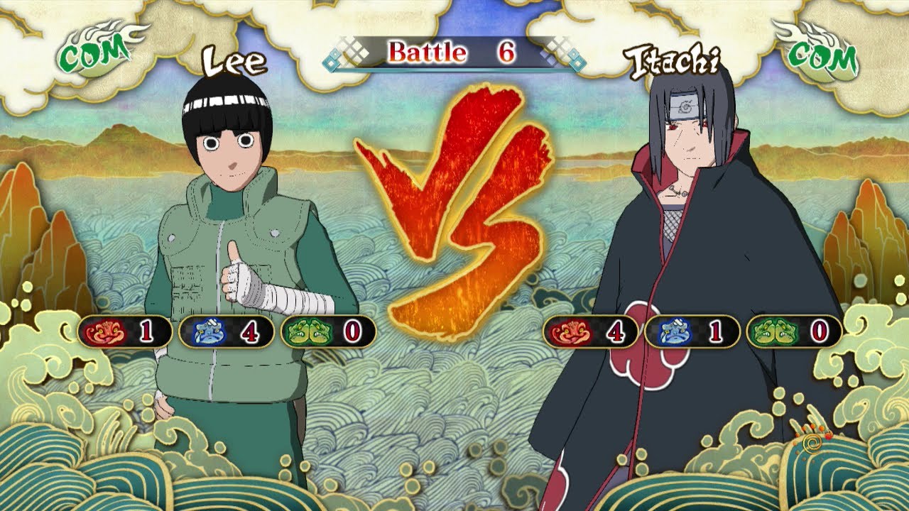 Naruto Shippuden Ultimate Ninja Storm 3 Rock Lee Vs Itachi Uchiha