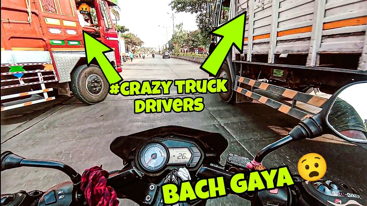 bach gaya aaj to 😧 crazy truck drivers 🤬 || 95 Rider ||