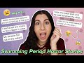 Reading Your Swimming Period Horror Stories (while at the pool + beach!) | Just Sharon