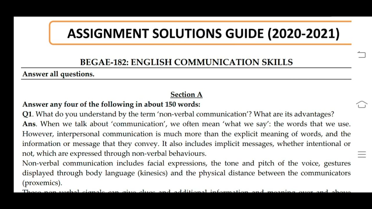 solved assignment of begae 182