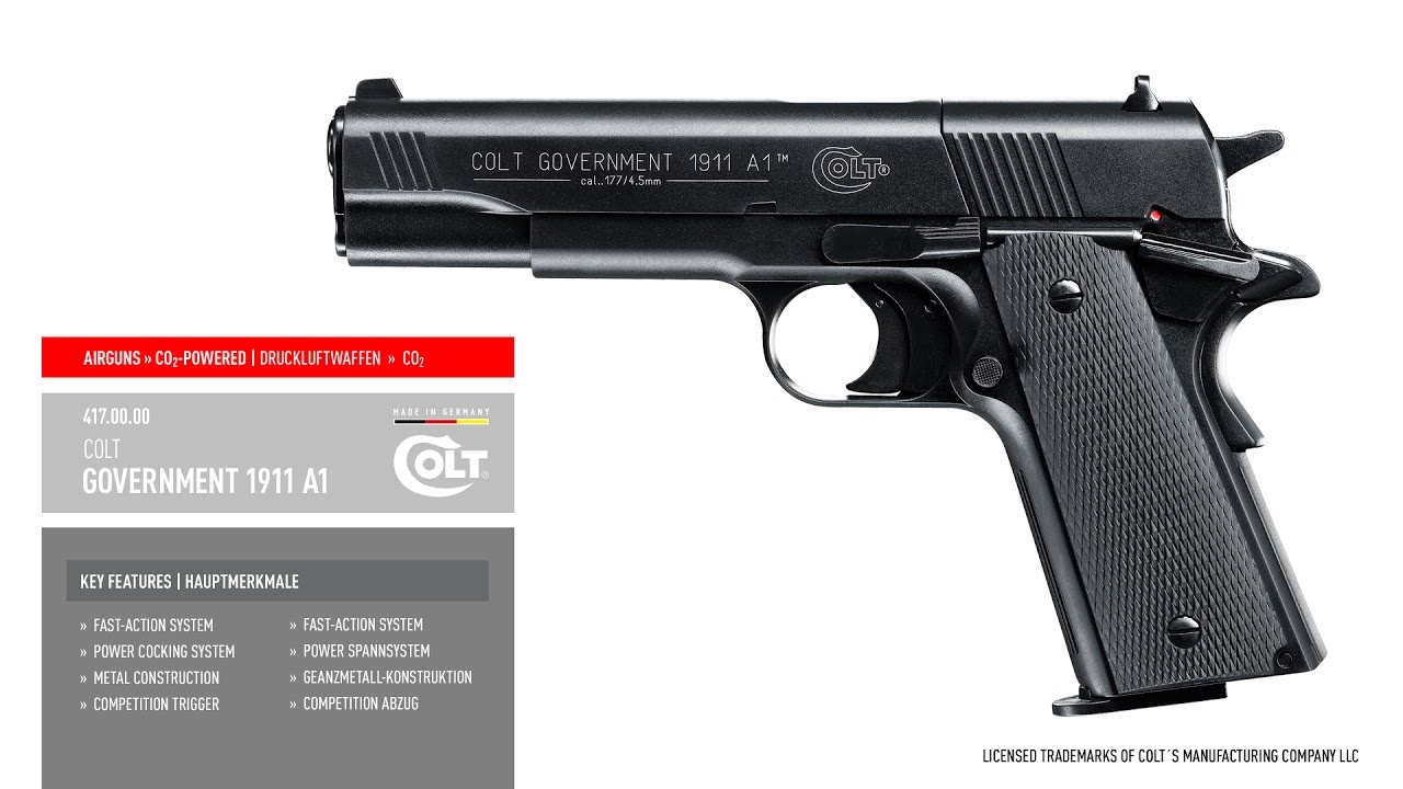 Pistol cu aer comprimat Colt Government. Colt M1911 | Armymagazin