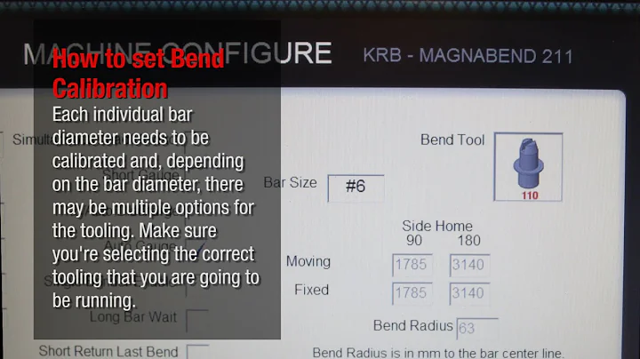 How to Set the Bend Calibration on KRB MAGNABEND machines.