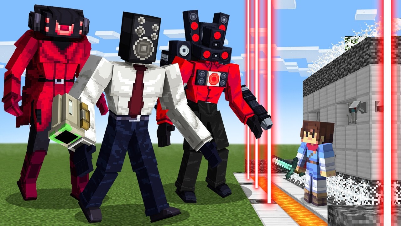 Speakerman vs Security House in Minecraft