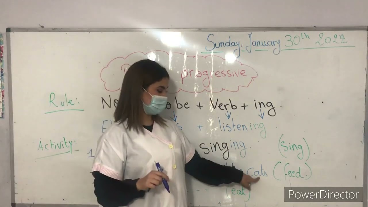 السنة الرابعة ابتدائي: present progressive