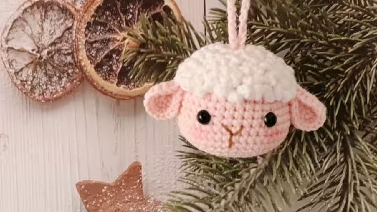 【米苏手作】小羊咩咩挂件，车挂钥匙扣通用，毛线钩针教程 零基础适合新手