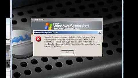 Microsoft Server 2003 Error