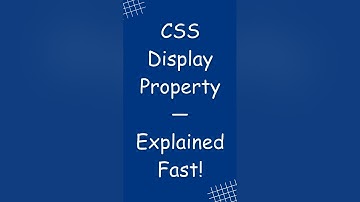 CSS Display Property Explained in 60 Seconds!