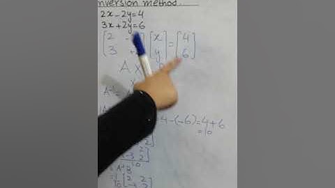 Solve linear equation by Matrix inversion method (Class 9)