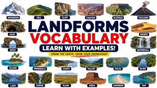 Full Landforms Vocabulary | Landforms of the Earth | Accurate Pronunciation | English Speaking Practice News