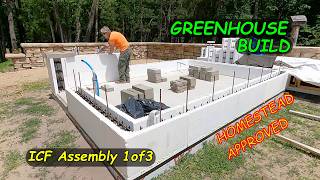 Greenhouse Build - How to Build a Concrete Stem Wall _ Day 1-3