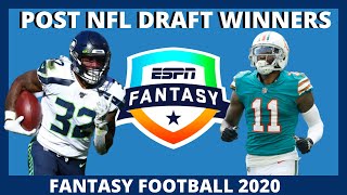 2020 fantasy football advice: post nfl draft players on the rise - day
winners