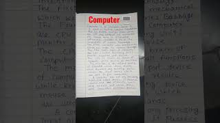 Computer is Electronic Devices ! What is Computer! Computer Essay