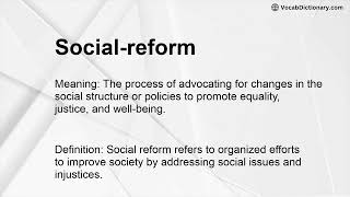 Social-reform Meaning