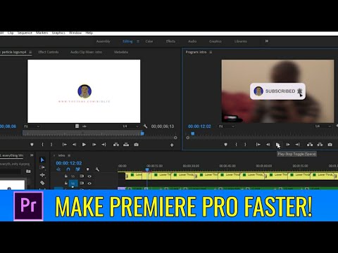 How To Make Adobe Premiere Pro Run Faster On Your Computer Youtube
