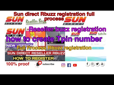 SUN DIRECT | Reseller Buzz | How to use | Tpin | SUN direct Rbuzz Registration full process 100%