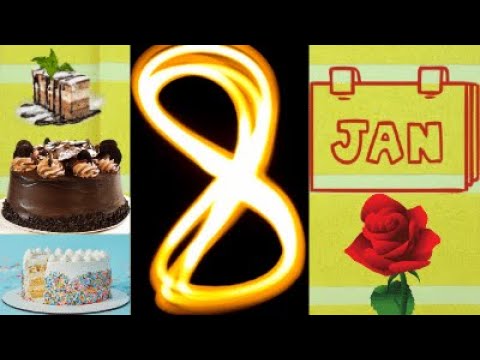 8 January Birthday Wishes | Happy Birthday Song and Whatsapp Status | Best Birthday Messages Quotes|