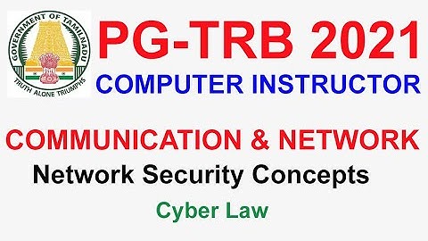 TRB Computer Instructor💥 COMMUNICATION & NETWORK |NETWORK SECURITY- Cyber Law|VIBRANT ONLINE ACADEMY