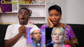 NON-MUSLIM REACTS TO Christian Sister Accept Islam After She Got Her 2 Answer - Dr. Zakir Naik