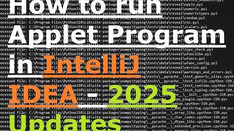How to run applet program in intellij