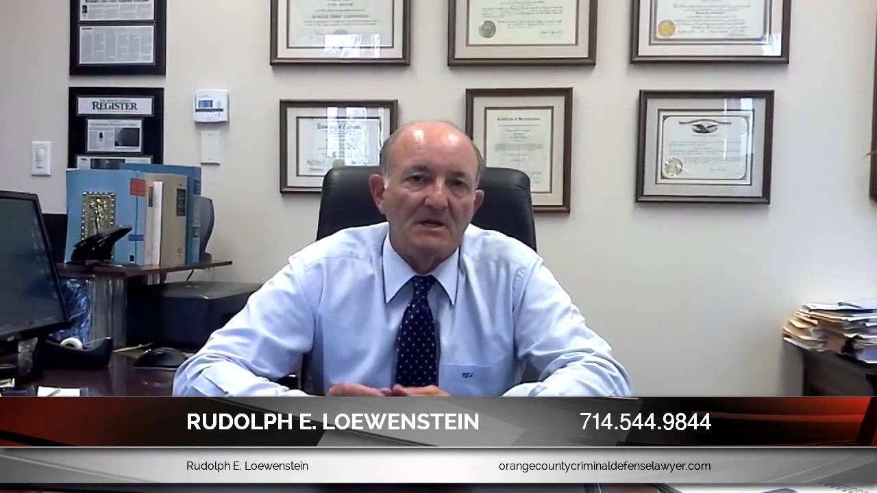 Rudolph Loewentein of Orange County, CA gives Tips on Dealing with a Fraud Charge