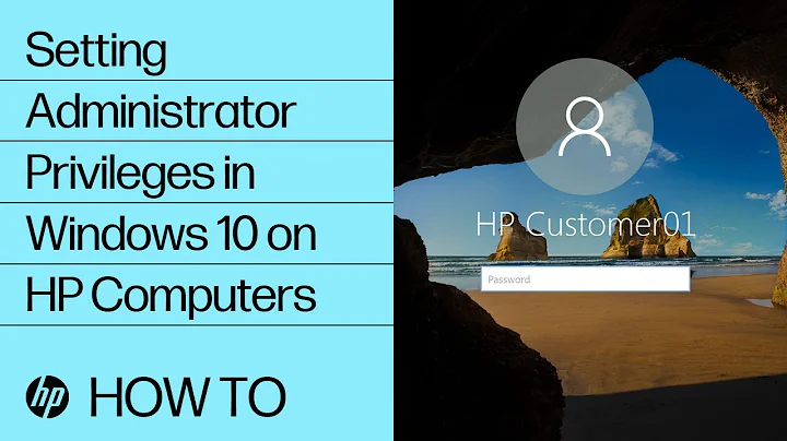 Setting Administrator Privileges in Windows 10 on HP Computers | HP Computers | HP