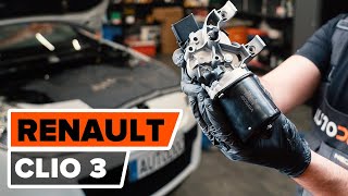 Hur byter man Vindrutetorkarmotor RENAULT CLIO III (BR0/1, CR0/1) - videoguide