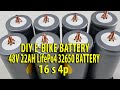 DIY e-bike Battery 48v 22ah lifepo4 32650 Battery  16s 4p