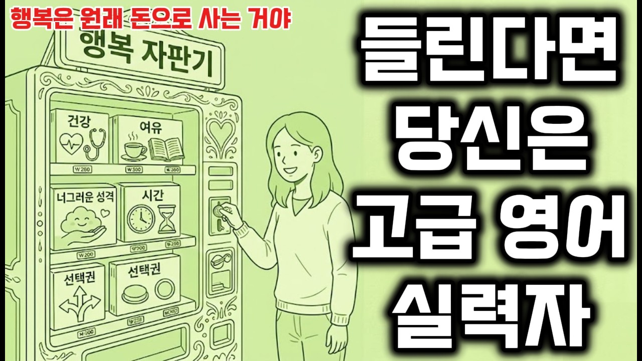 하루 듣기,단어,회화,영작 영어 공부를 이 영상 하나로 끝｜하루 20분 영어 듣기 B2(고급)｜행복은 돈으로 사는거야..!!