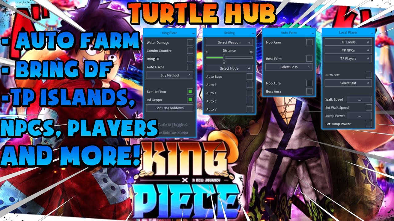 Roblox King Piece Hack/Script AUTO FARM, BRING DF, TP ISLANDS/NPCS/PLAYERS, INF KEN/GEPPO AND MORE!