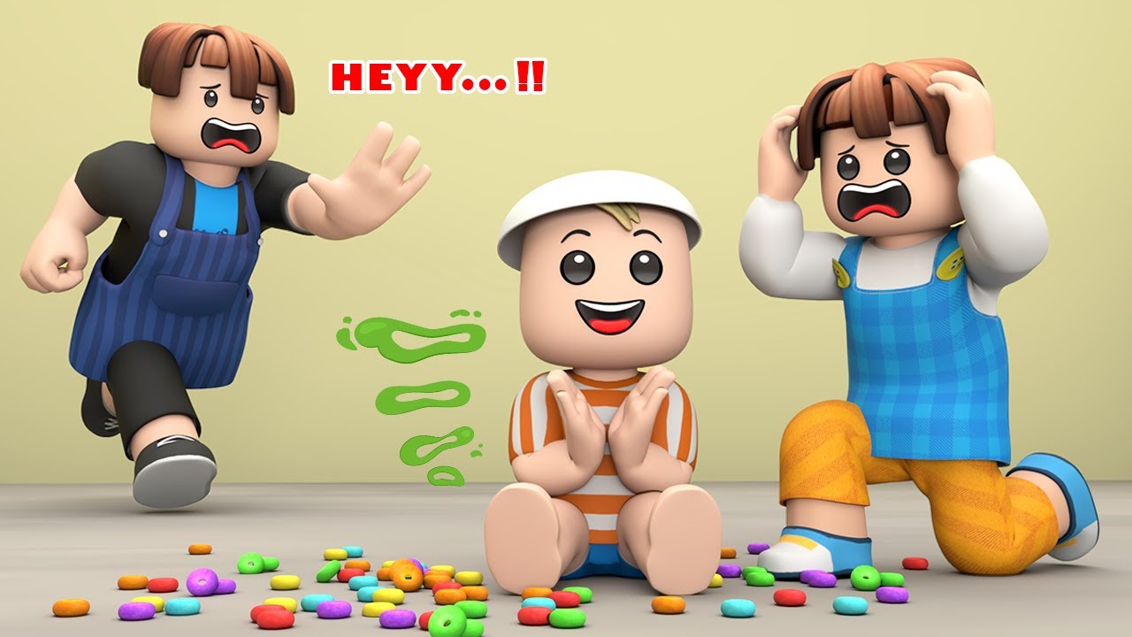 ROBLOX Brookhaven 🏡RP - FUNNY MOMENTS: The Bacon Hair Takes Care Of Baby | Roblox Animation