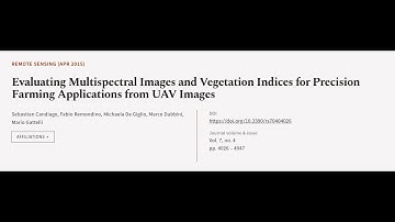 Evaluating Multispectral Images and Vegetation Indices for Precision Farming Applicat... | RTCL.TV