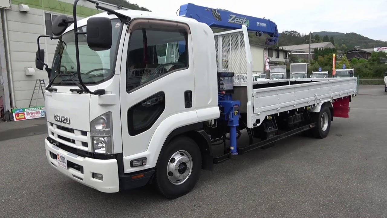 中古トラック いすゞ フォワード 240馬力! 4段クレーン付 タダノ