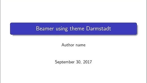 how to use theme darmstadt in #beamer