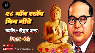 28 Non Stop Bhim Geete |Dr. Babasaheb Ambedkar| jaybhim 🙏Shahir Vitthal Umap |Part 02|Non Stop Geete