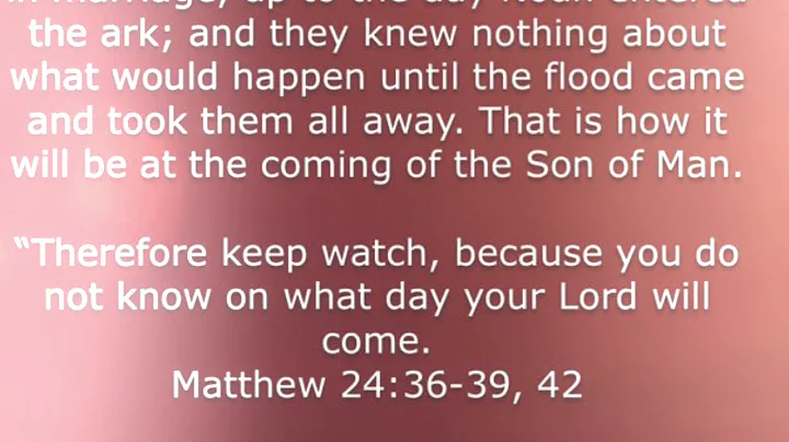 Fig Tree Parable & the Days of Noah