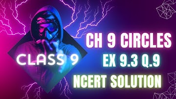 CBSE Class 9 Maths NCERT Chapter 9 Circles Exercise 9.3 Ex 9.3 Q9 Two circles intersect at two point