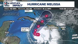 Hurricane Melissa tracking closer to landfall (11 AM Update 10/26/25)