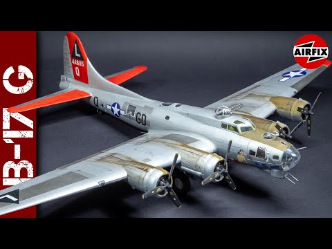 B-17G Ice Col Katy USAAF Natural Metal Finish (Airfix 1/72 scale model)