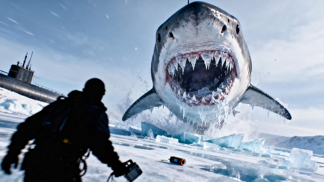 【冰淵飛鯊】遠古巨鯊破冰飛天，墜落瞬間吞噬人類！#大雪怪 #惊悚 #怪兽 #灾难 #电影 #movie #奇妙影视馆
