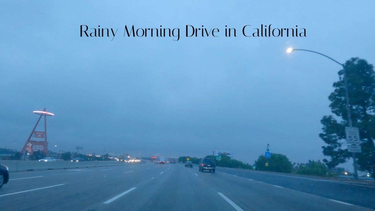 Rainy morning drive in California | 57 freeway| Orange County |gopro9