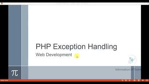 Exceptions PHP Try Catch