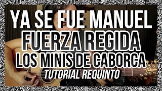 Video thumbnail of "YA SE FUE MANUEL - Fuerza Regida - Los Minis de Caborca - Tutorial - REQUINTO - Guitarra"