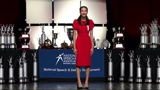 NSDA Nationals 2025 | Anushka Gupta | International Extemporaneous Speaking Final Round Speech