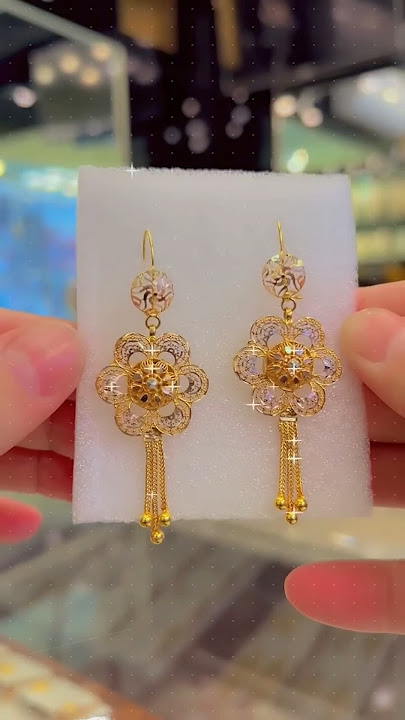 latest gold earrings design #earrings #arabicgold #jewellery #goldindubai #fashion #latest#newdesign
