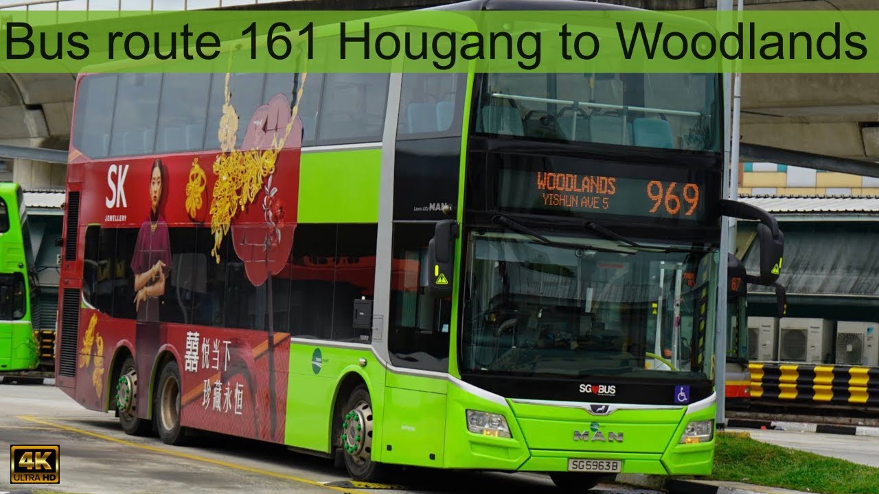 Exploring Singapore by Bus: A Sightseeing Journey on Route 161 from Hougang  to Woodlands Interchange
