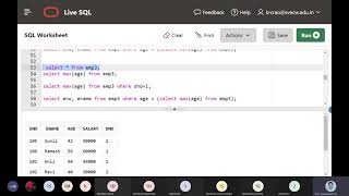 23. DBMS Lab. Working with Queries using Aggregate Operators & Views