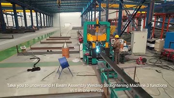Take you to understand H Beam Assembly Welding Straightening Machine 3 functions in 1 in one minute