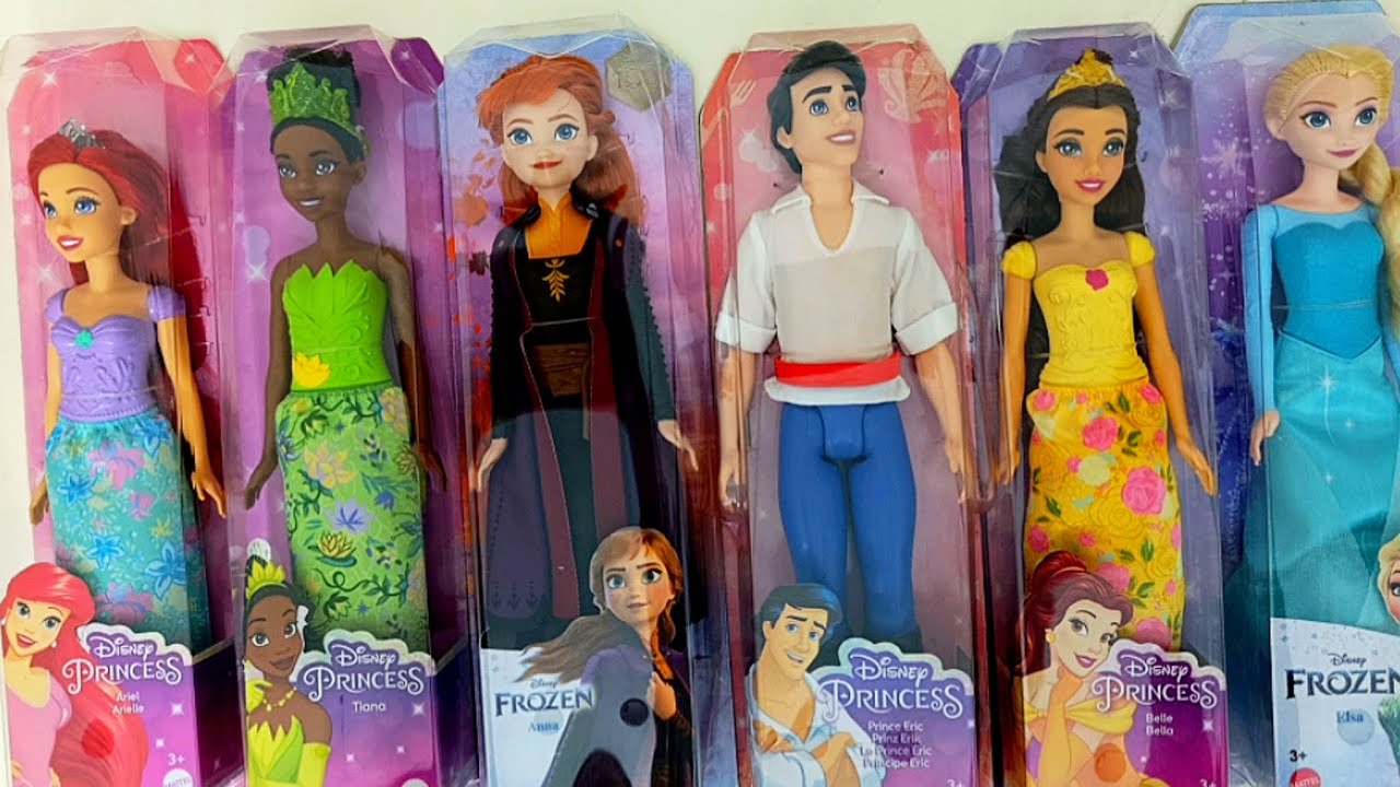 ASMR | Unboxing Mattel Disney Princess Spin & Reveal Surprise Dolls! Satisfying video | Review Toys